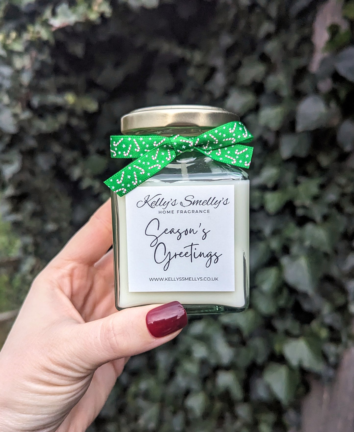 Seasons Greetings Candle Jar