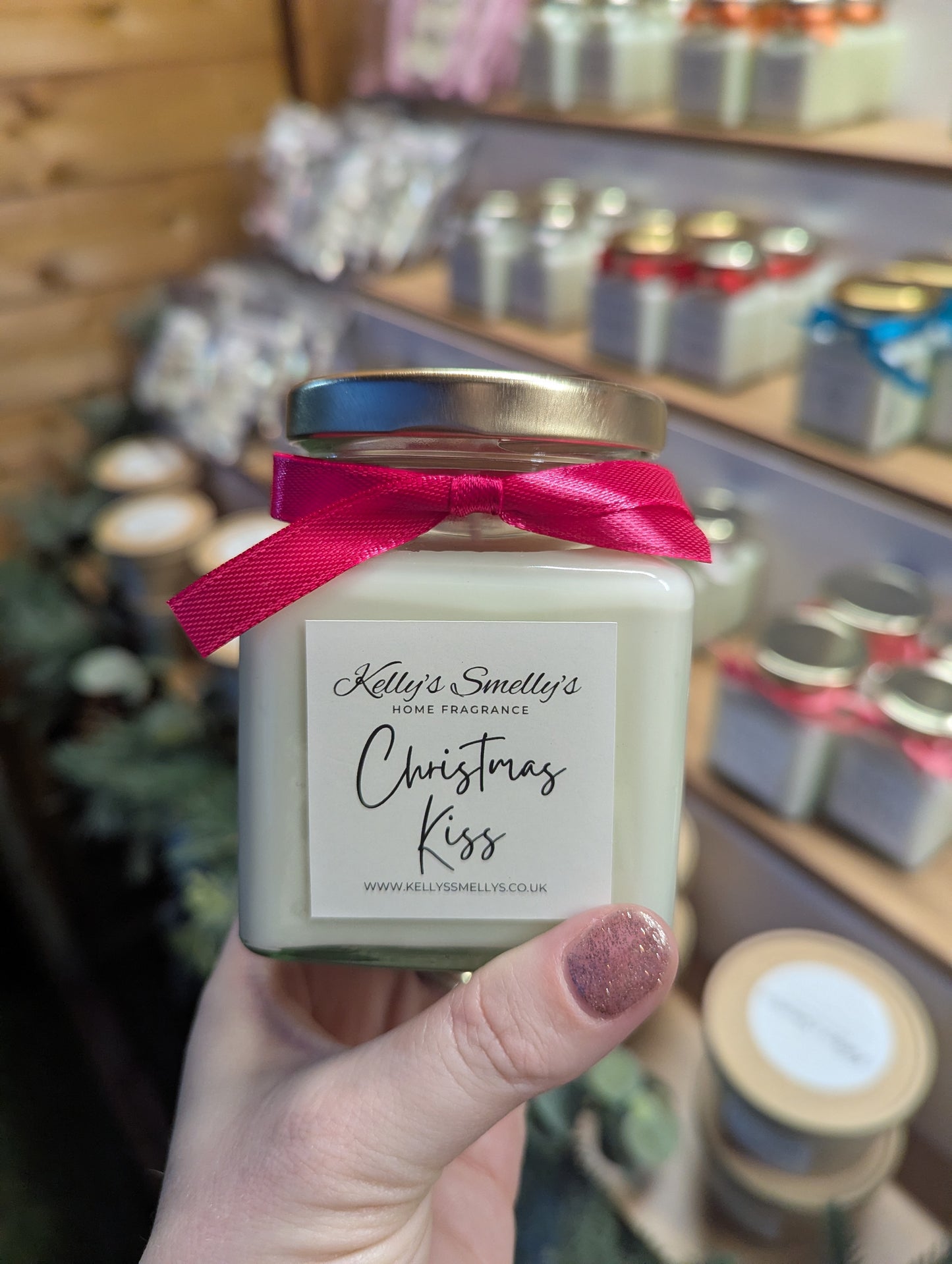 Christmas Kiss Candle Jar