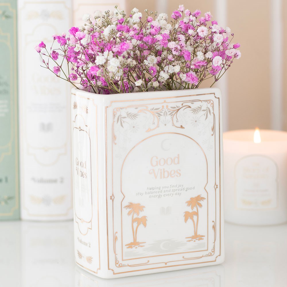 White Book Vase