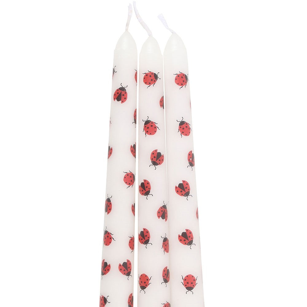 Set of 3 love bug taper candles