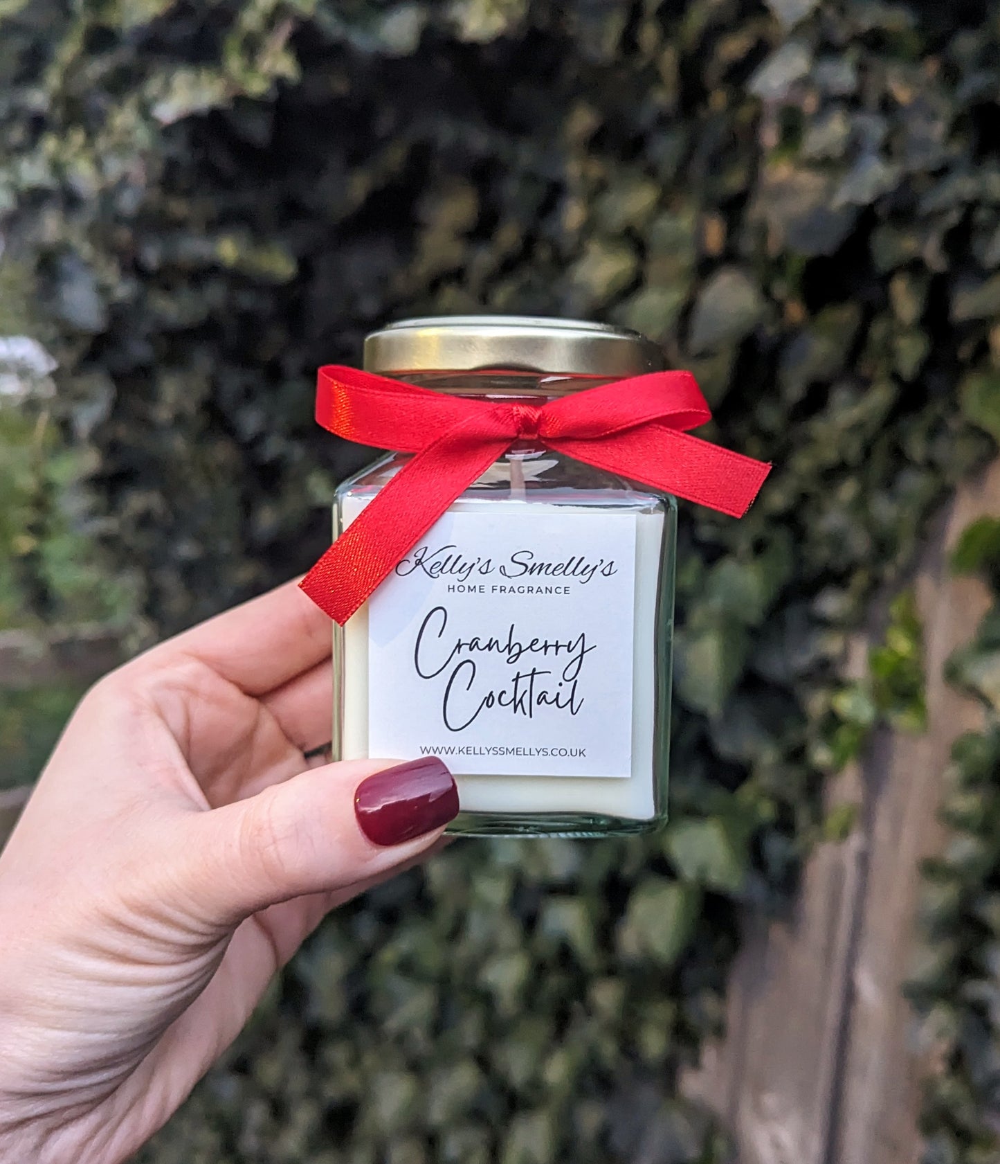 Cranberry Cocktail Candle Jar