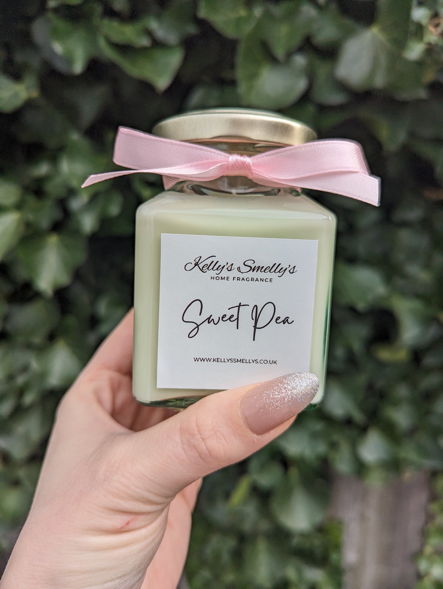 Sweet Pea Candle Jar