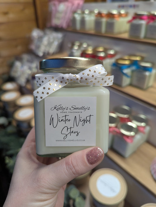 Winter Night Stars Candle Jar